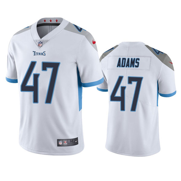 Mens Tennessee Titans #47 Andrew Adams White Vapor Untouchable Limited Jersey