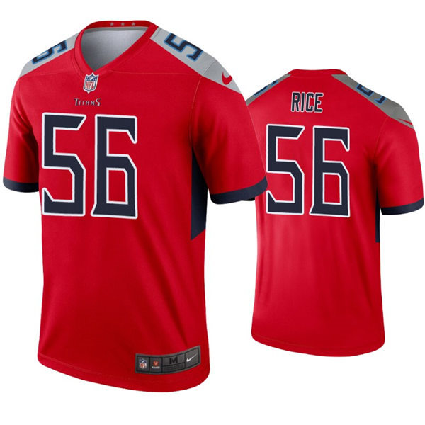 Mens Tennessee Titans #56 Monty Rice Nike Red Inverted Legend Jersey