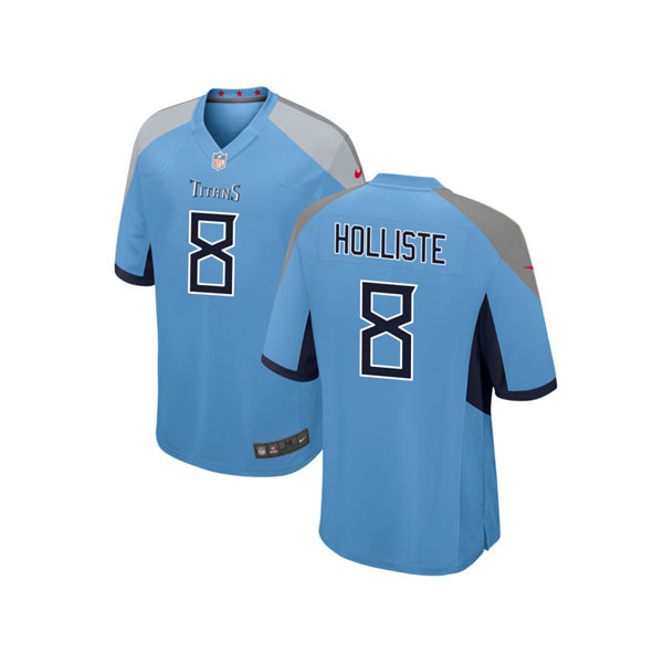 Mens Tennessee Titans #8 Cody Hollister Nike Light Blue Alternate Vapor Untouchable Limited Jersey