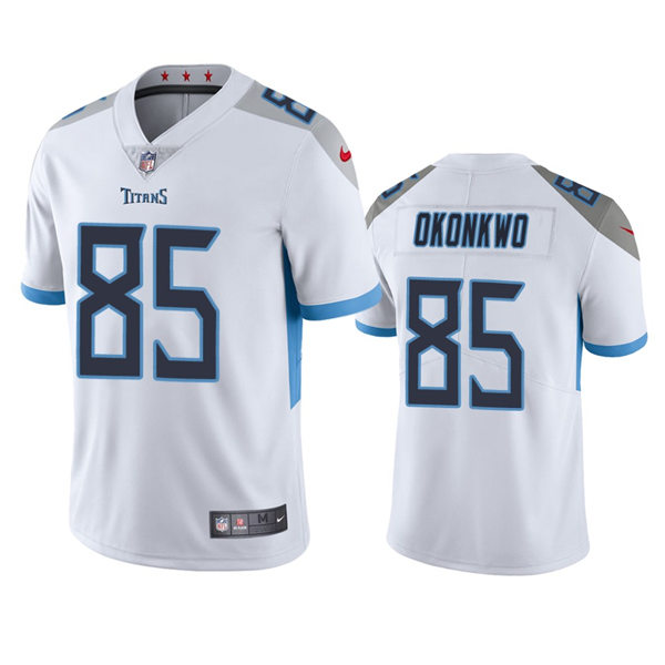 Mens Tennessee Titans #85 Chigoziem Okonkwo White Vapor Untouchable Limited Jersey