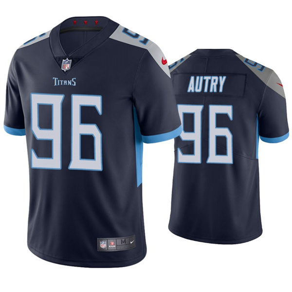 Mens Tennessee Titans #96 Denico Autry Nike Navy Vapor Untouchable Limited Jersey