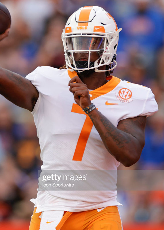 Mens Tennessee Volunteers #7 Joe Milton III Nike 2021 White College Football Game Jersey