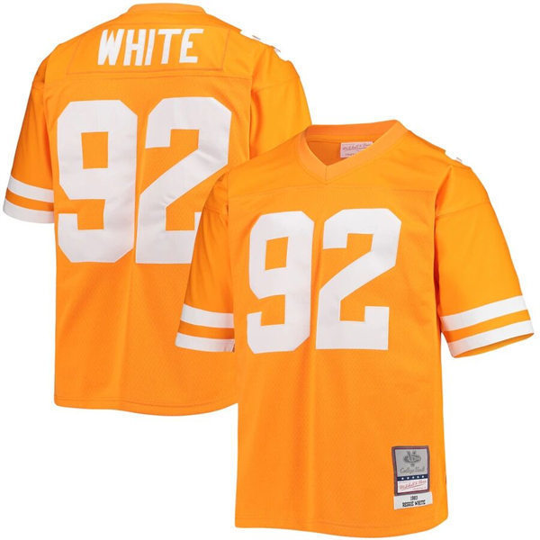 Mens Tennessee Volunteers #92 Reggie White Orange Mitchell & Ness 1983 Throwback Legacy Football 