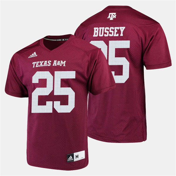 Mens Texas A&M Aggies #25 Kendall Bussey 2020 College Football Game Jersey Maroon