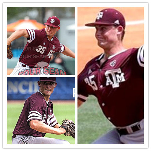 Mens Texas A&M Aggies #35 Asa Lacy Adidas Maroon Button College Baseball Jersey