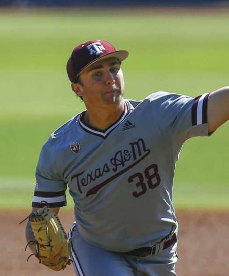 Mens Texas A&M Aggies #38 Chris Weber Adidas Grey Pullover Texas A&M College Baseball Game Jersey 