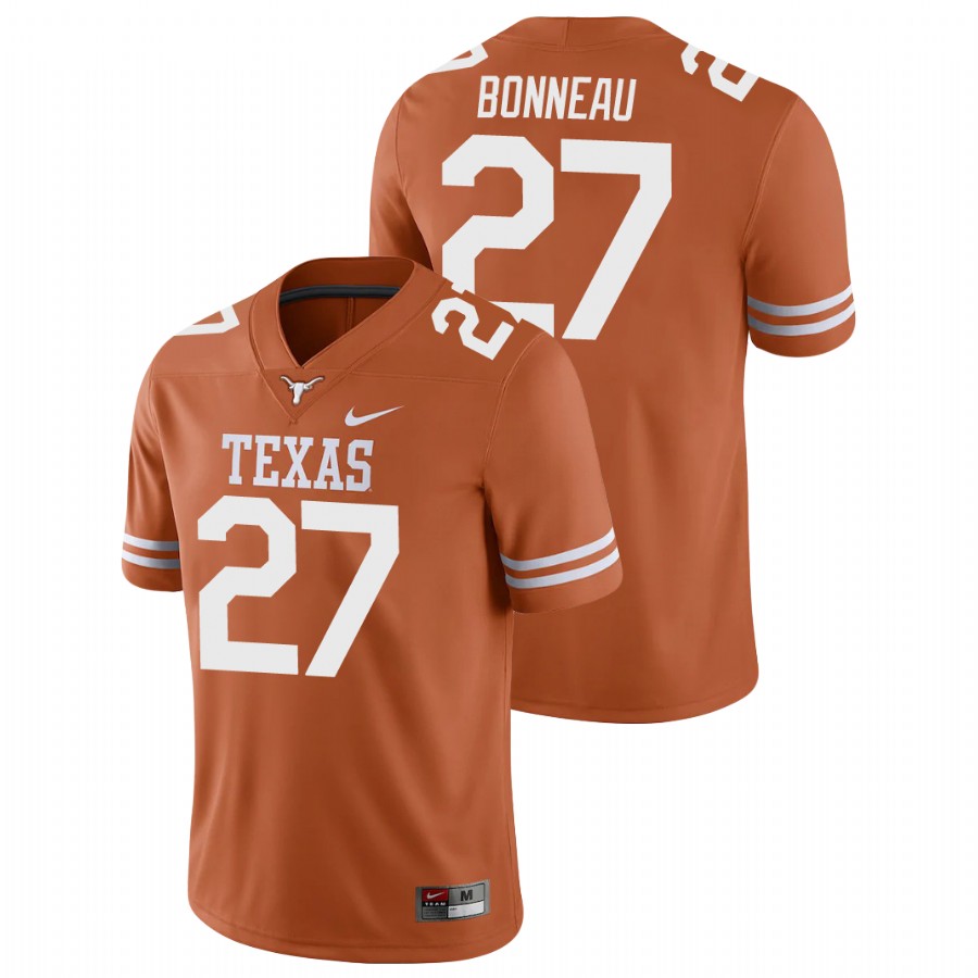 Mens Texas Longhorns #27 Skyler Bonneau Orange Premier College Football Alumni Player Jersey