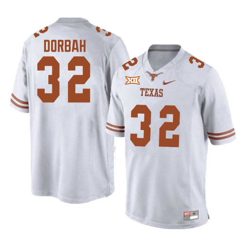 Mens Texas Longhorns #32 Prince Dorbah White Premier College Football Game Jersey