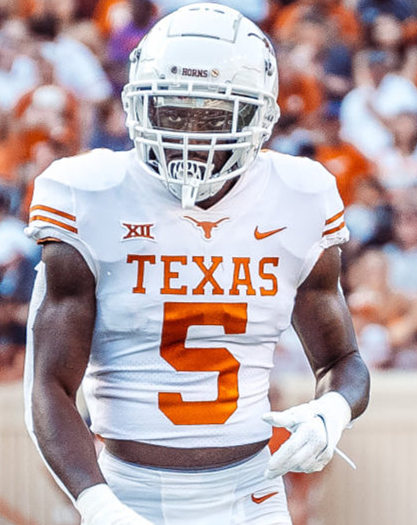 Mens Texas Longhorns #5 D'Shawn Jamison White Premier College Football Game Jersey