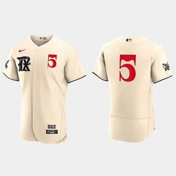 Mens Texas Rangers #18 Mitch Garver Cream 2023 City Connect Authentic Jersey Cream1