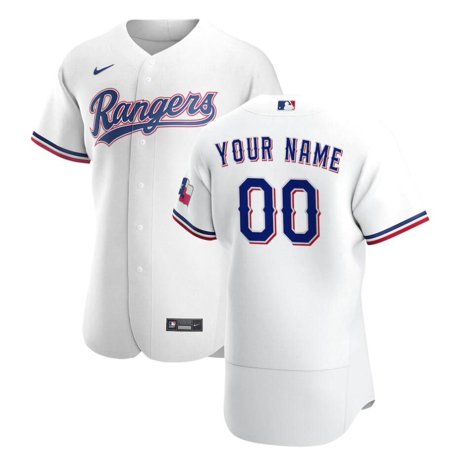 Mens Texas Rangers Custom Nolan Ryan Johnny Oates Ferguson Jenkins Ivan Rodriguez Nike White FlexBase Jersey