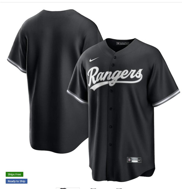 Mens Texas Rangers custom Johnny Oates Jose Trevino Charlie Culberson Leody Taveras Nike Black Fashion Jersey