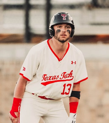 Mens Texas Tech Red Raiders #13 Cal Conley Under Armour Cream Button College Baseball Game Jersey 