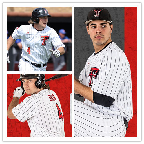 Mens Texas Tech Red Raiders #4 Dru Baker White Pinstripe Under Armour College Baseball Game Jersey 