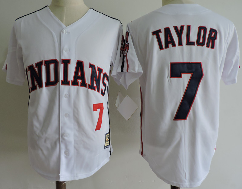 Mens The Major League Film Cleveland Indians #7 Jake Taylor White Baseball Jersey