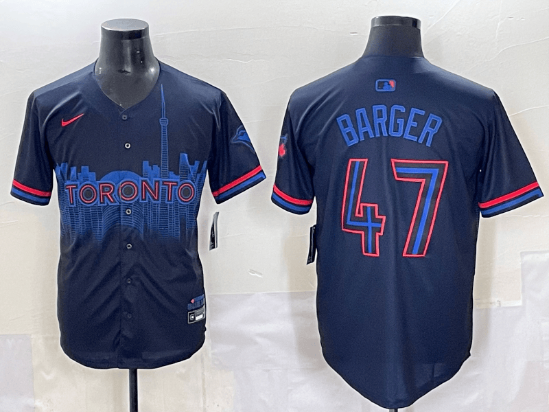 Mens Toronto Blue   Jays #47 Addison Barger  Jersey