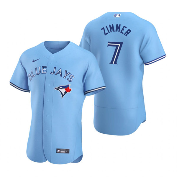 Mens Toronto Blue Jays #7 Bradley Zimmer Nike Powder Blue Alternate FlexBase Player Jersey