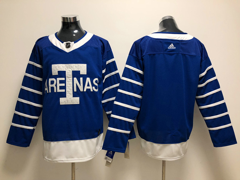 Mens Toronto Maple Leafs Blank adidas Blue Third Player Jersey