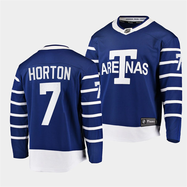 Mens Toronto Maple Leafs Retired Player #7 Tim Horton adidas Blue Third Player Jersey Stitched
