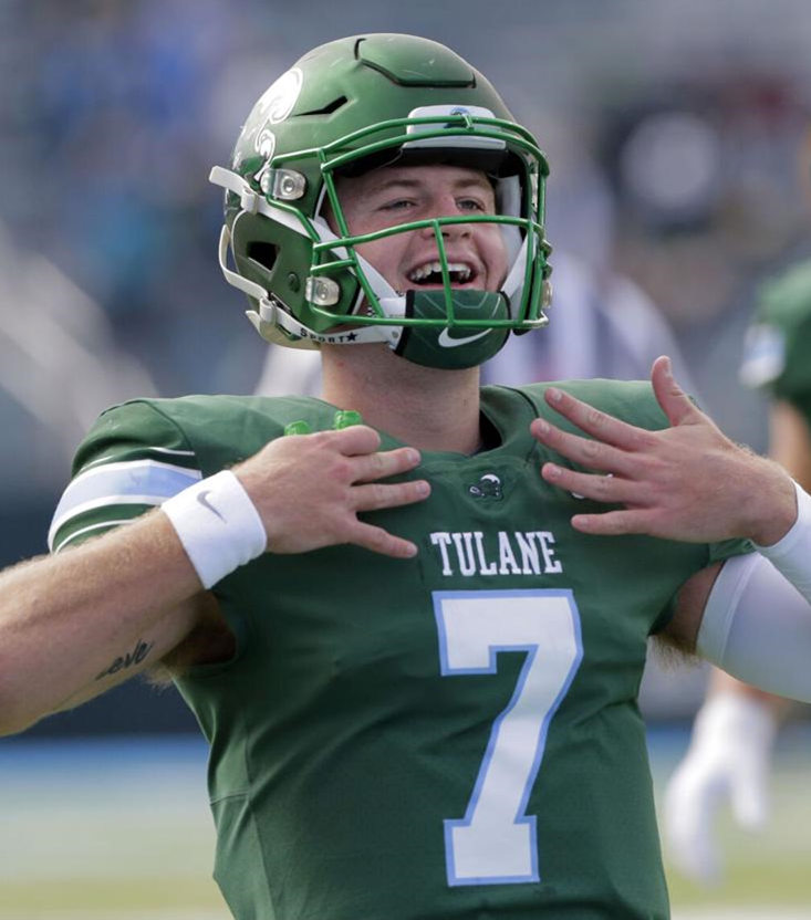 Mens Tulane Green Wave #7 Michael Pratt Nike Green College Football Game Jersey