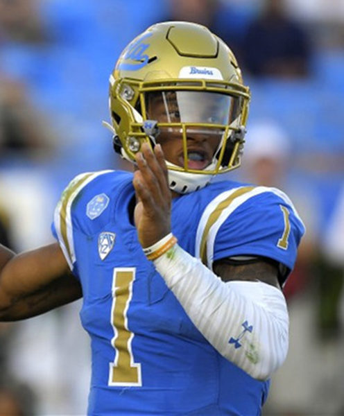 Mens UCLA Bruins #1 Dorian Thompson-Robinson Under Armour Blue College Football Game Jersey