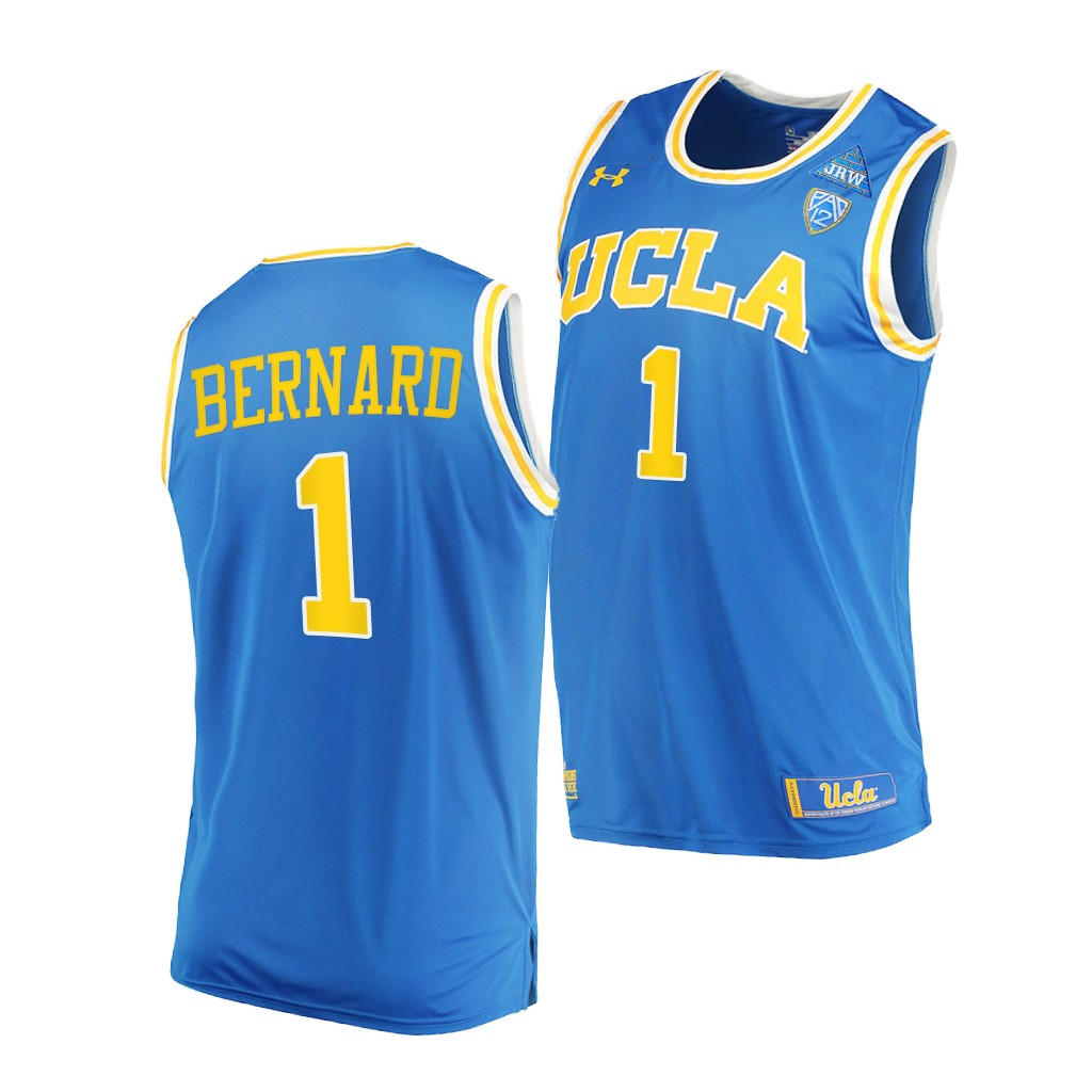 Mens UCLA Bruins #1 Jules Bernard Under Armour Blue Basketball Jersey