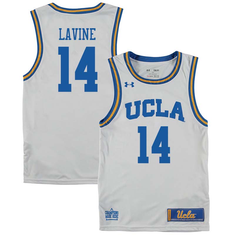 Mens UCLA Bruins #14 Zach LaVine White Under Armour College Basketball Jersey
