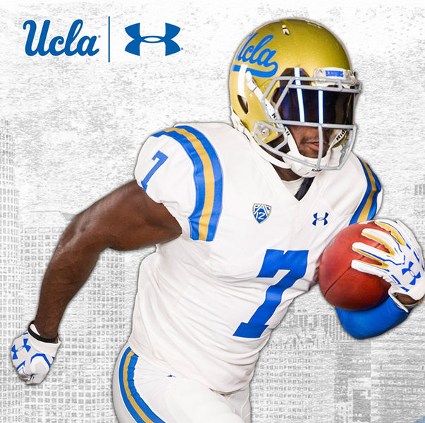 Mens UCLA Bruins #7 Colson Yankoff Under Armour White College Football Game Jersey