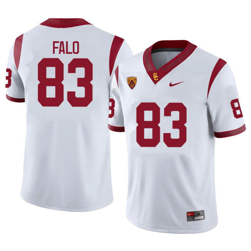 Mens USC Trojans #83 Josh Falo Nike White Limited Football Performance Jersey