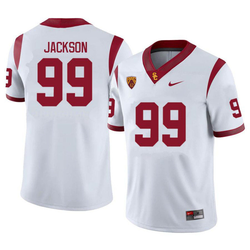 Mens USC Trojans #99 Drake Jackson Nike White Limited Football Performance Jersey