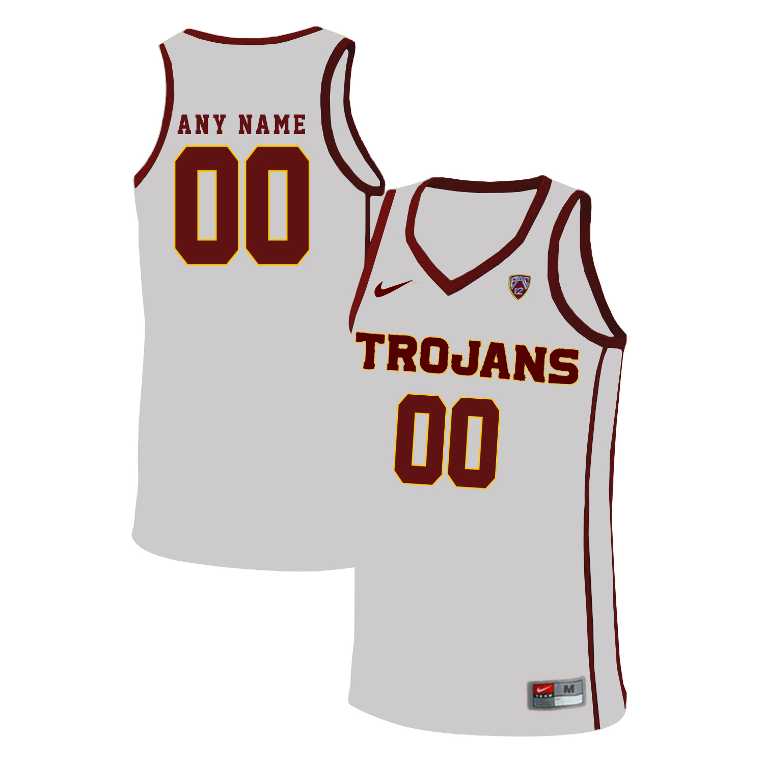 Mens USC Trojans Custom Demar DeRozan Brian Scalabrine Cheryl Miller Lisa Leslie Nike White Basketball Jersey 