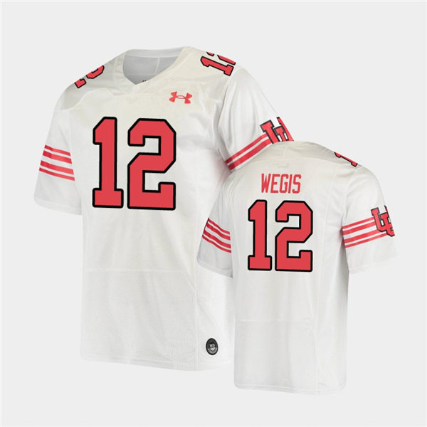 Mens Utah Utes #12 Tyler Wegis Under Armour 2021 White Retro Throwback Football Jersey