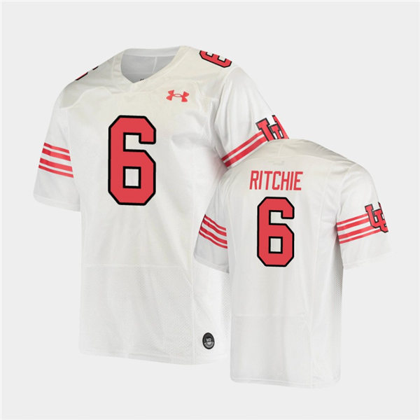 Mens Utah Utes #6 Nate Ritchie Under Armour 2021 White Retro Throwback Football Jersey