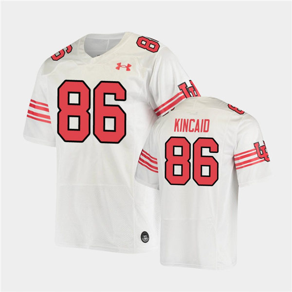 Mens Utah Utes #86 Dalton Kincaid Under Armour 2021 White Retro Throwback Football Jersey