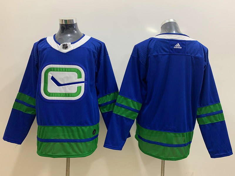 Mens Vancouver Canucks Blank adidas Alternate Blue Third Player Jersey Stitched