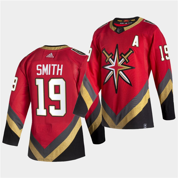 Mens Vegas Golden Knights #19 Reilly Smith Adidas 2021 Red Reverse Retro Special Edition Jersey Stitched