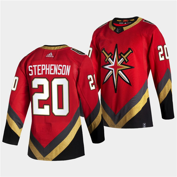 Mens Vegas Golden Knights #20 Chandler Stephenson Adidas 2021 Red Reverse Retro Special Edition Jersey Stitched
