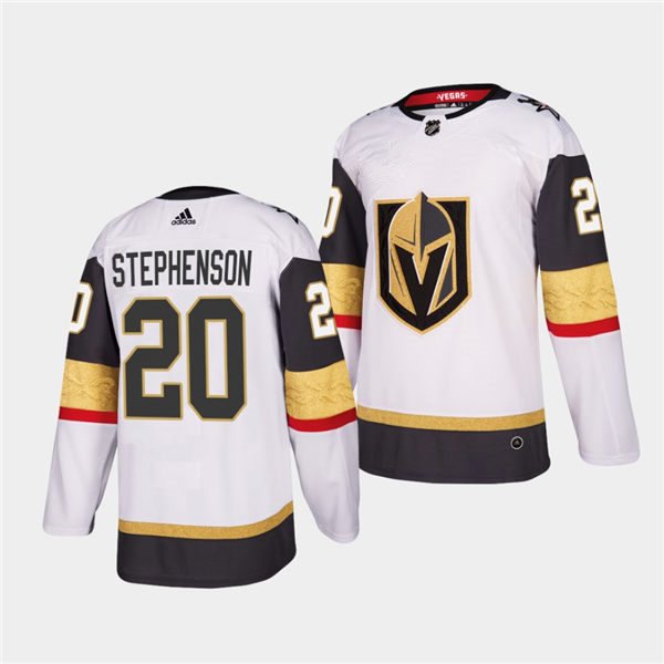 Mens Vegas Golden Knights #20 Chandler Stephenson Stitched Adidas Away White Jersey Stitched