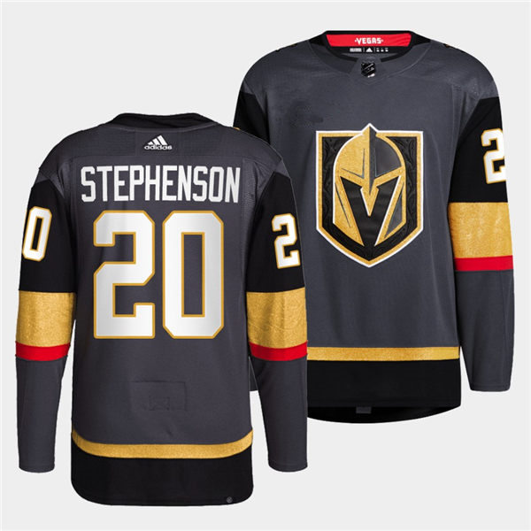 Mens Vegas Golden Knights #20 Chandler Stephenson Stitched Adidas Home Grey Jersey Stitched