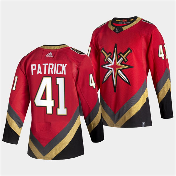 Mens Vegas Golden Knights #41 Nolan Patrick Adidas 2021 Red Reverse Retro Special Edition Jersey Stitched