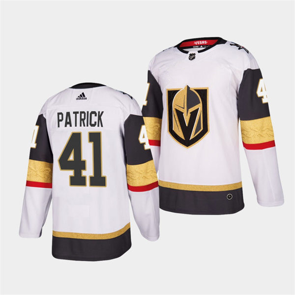 Mens Vegas Golden Knights #41 Nolan Patrick Adidas Away White Player Jersey Stitched
