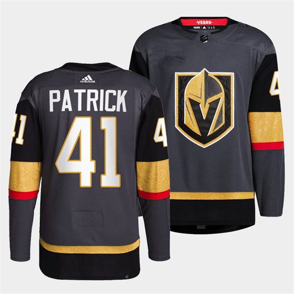 Mens Vegas Golden Knights #41 Nolan Patrick Adidas Home Grey Player Jersey Stitched
