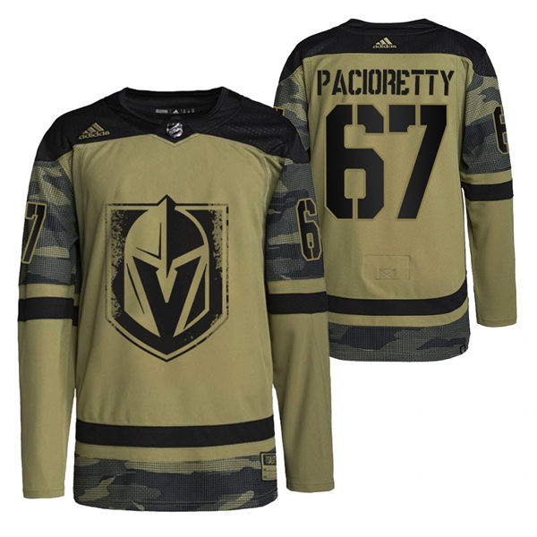 Mens Vegas Golden Knights #67 Max Pacioretty Camo Canadian Armed Force 2021 CAF Night Jersey Stitched