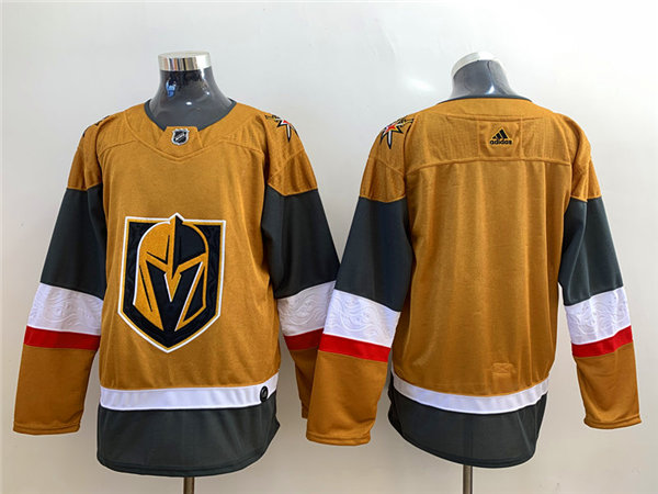 Mens Vegas Golden Knights Blank Gold Adidas Stiched NHL Team Jersey Stitched