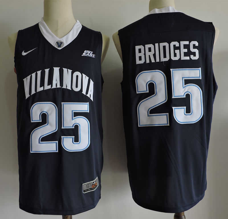 Mens Villanova Wildcats #25 Mikal Bridges Nike 2013-18 Navy Basketball Jersey