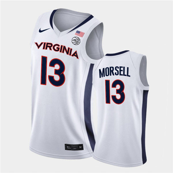 Mens Virginia Cavaliers #13 Casey Morsell Nike 2020 White Unity College Basketball Game Jersey 