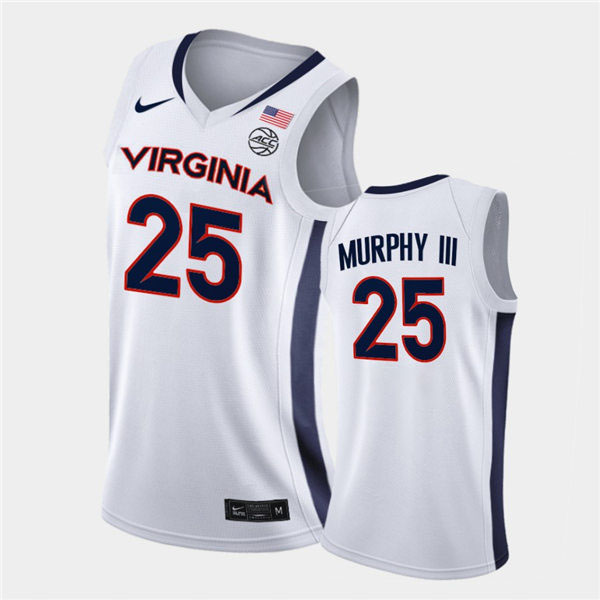 Mens Virginia Cavaliers #25 Trey Murphy III Nike 2020 White Unity College Basketball Game Jersey 
