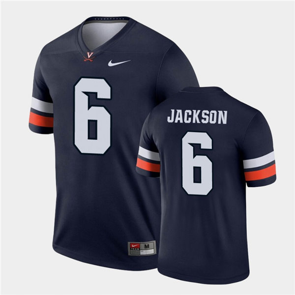 Mens Virginia Cavaliers #6 Nick Jackson Navy Nike College Football Game Jersey