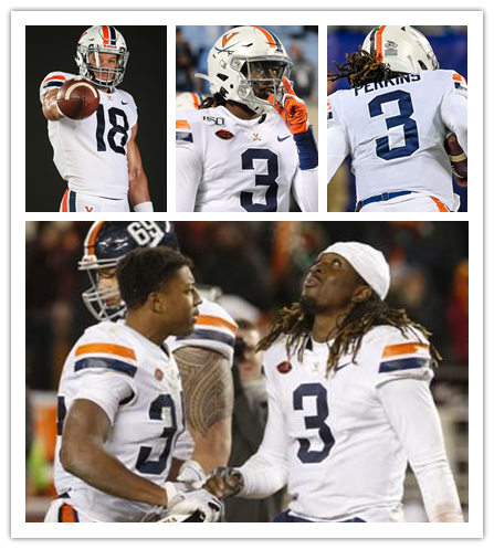 Mens Virginia Cavaliers Custom Maurice Canady Chris Peace Shawn Moore Matt Schaub Bob Davis Jim Dombrowski White Nike Football Jersey 