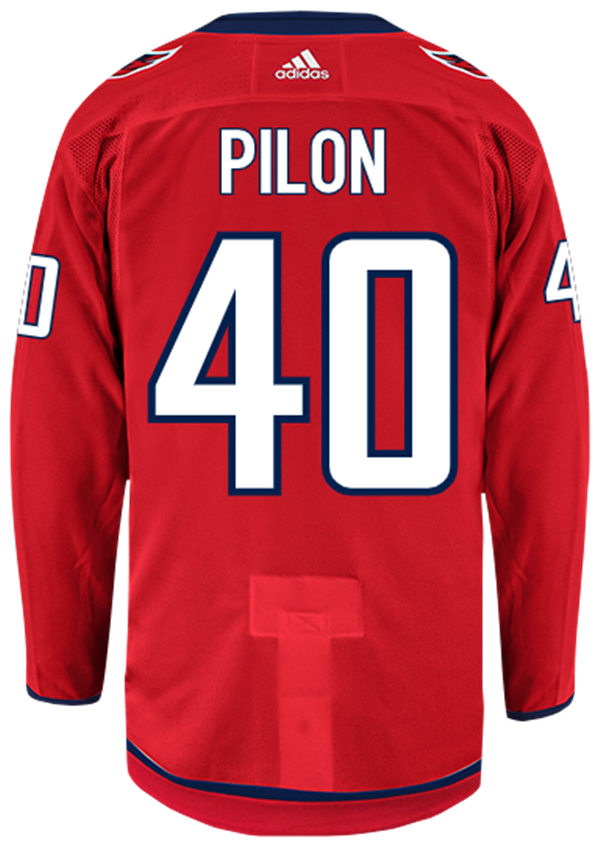 Mens Washington Capitals #40 Garrett Pilon Adidas Red Home Jersey Stitched